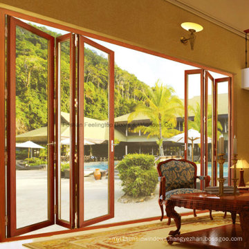 Feelingtop Golden Oak Safety Guaranteed Folding Doors